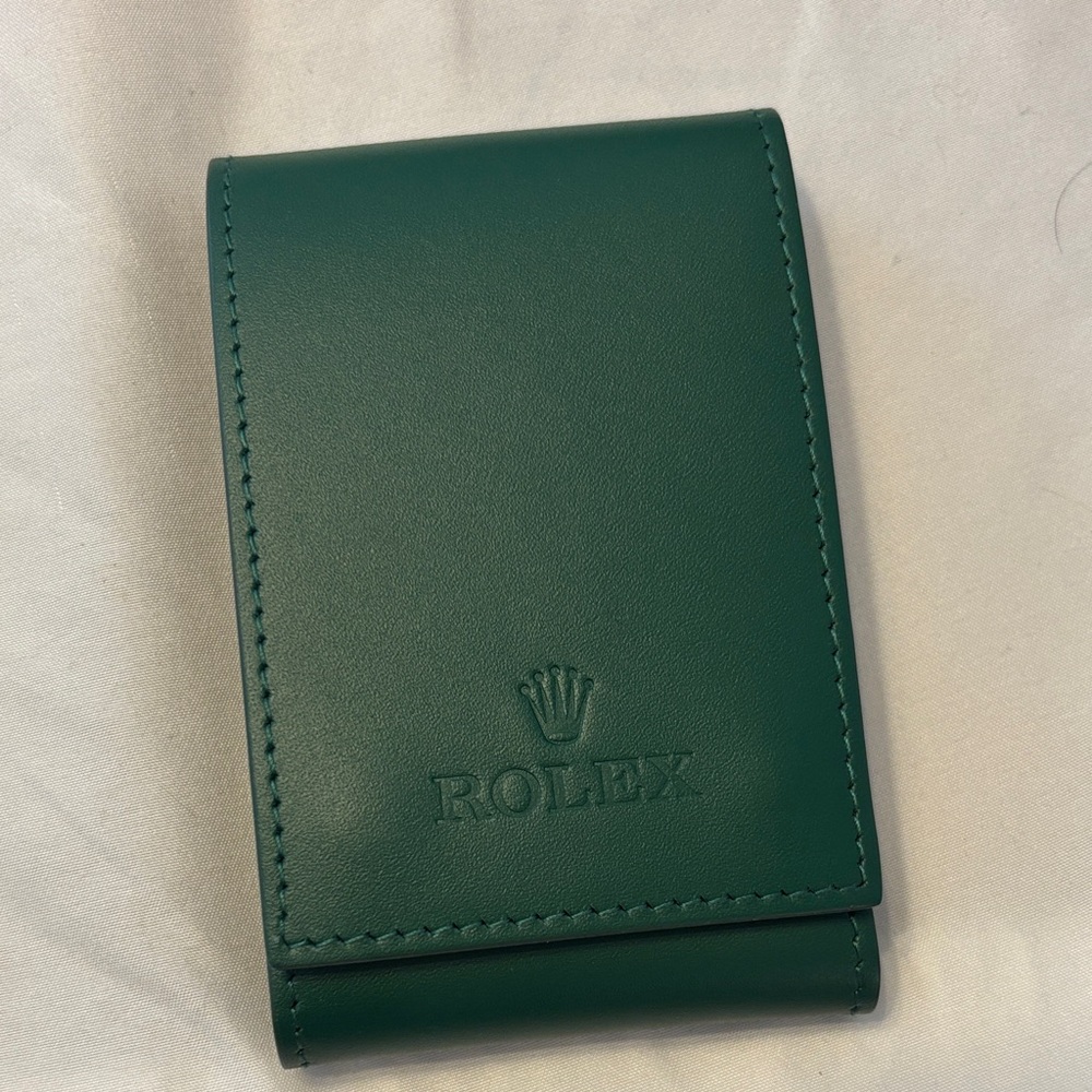 Rolex Emerald Green Leather  travel case